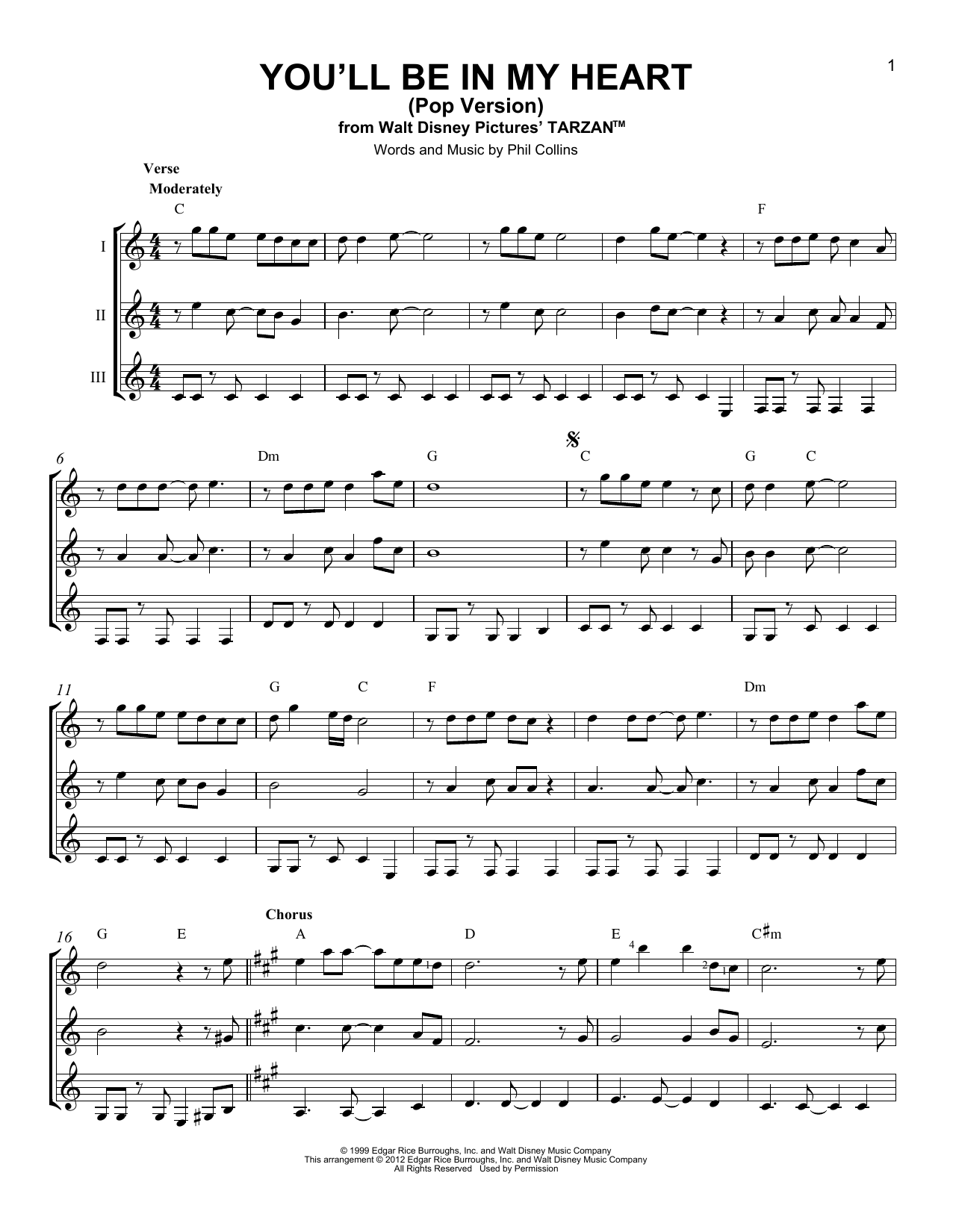 Produktbild zu: You'll Be In My Heart (Pop Version) (from Tarzan)