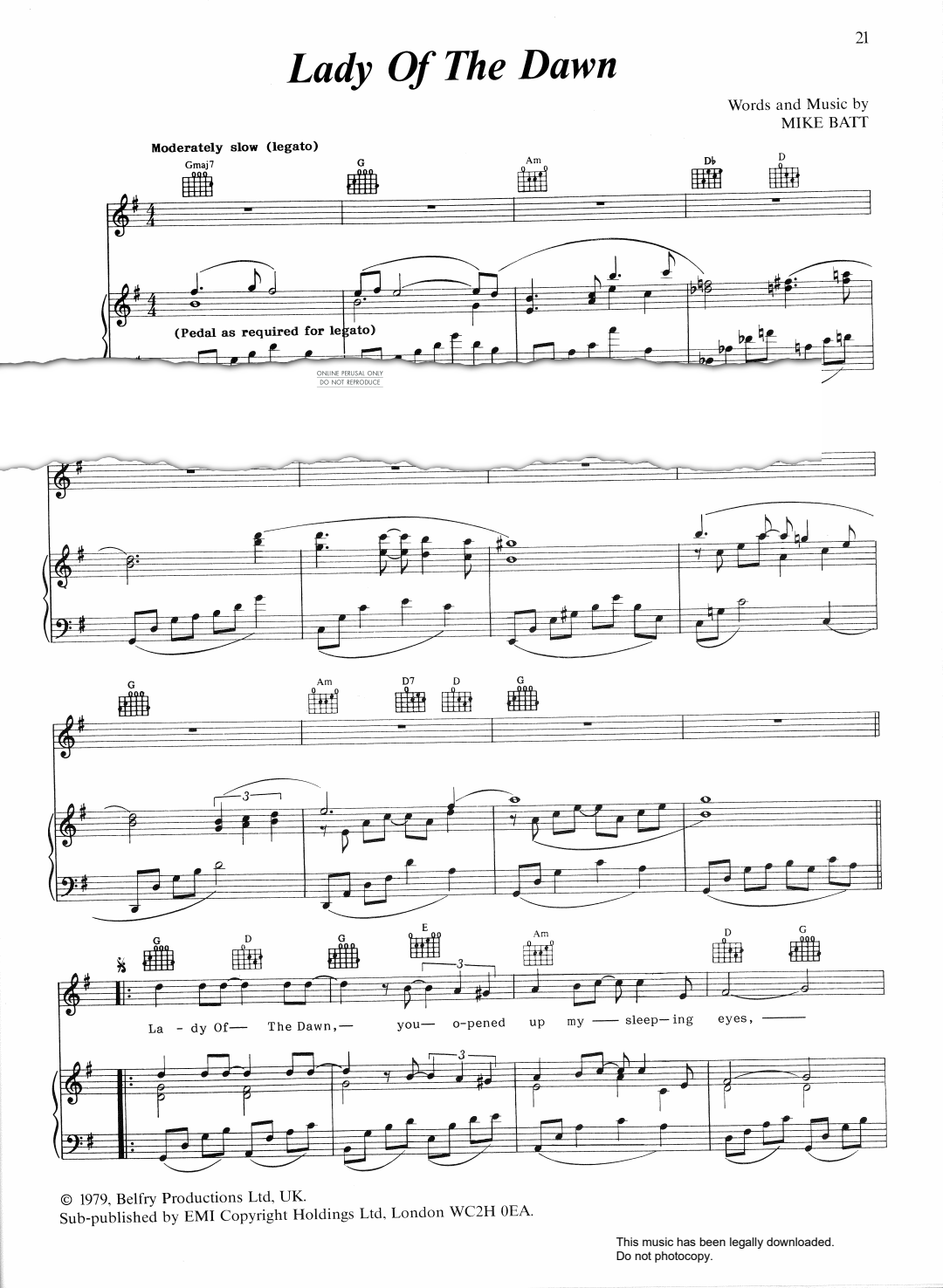 Produktgalerie: Seite 1 von 1 Lady Of The Dawn, Mike Batt, Gesang, Gitarre, Klavier