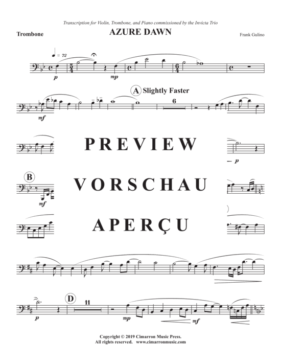 Product gallery: Page 14 of 15 Azure Dawn , , (Violin, Posaune + Klavier)