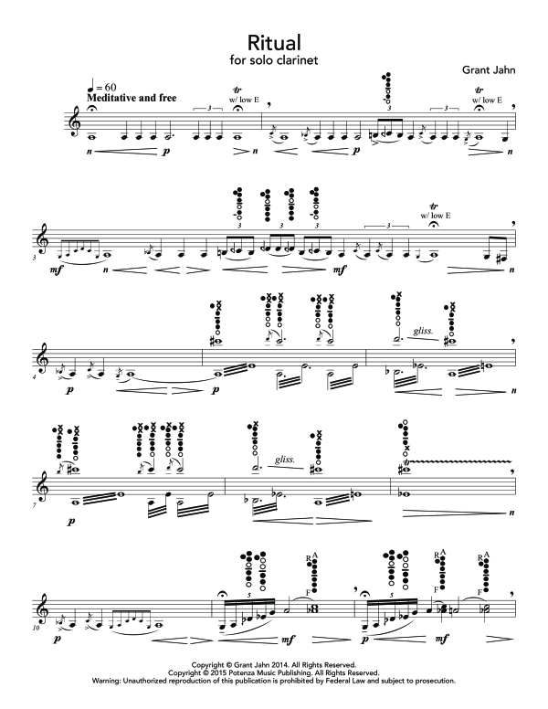 Product gallery: Page 1 of 10 Ritual, , (Klarinette Solo)