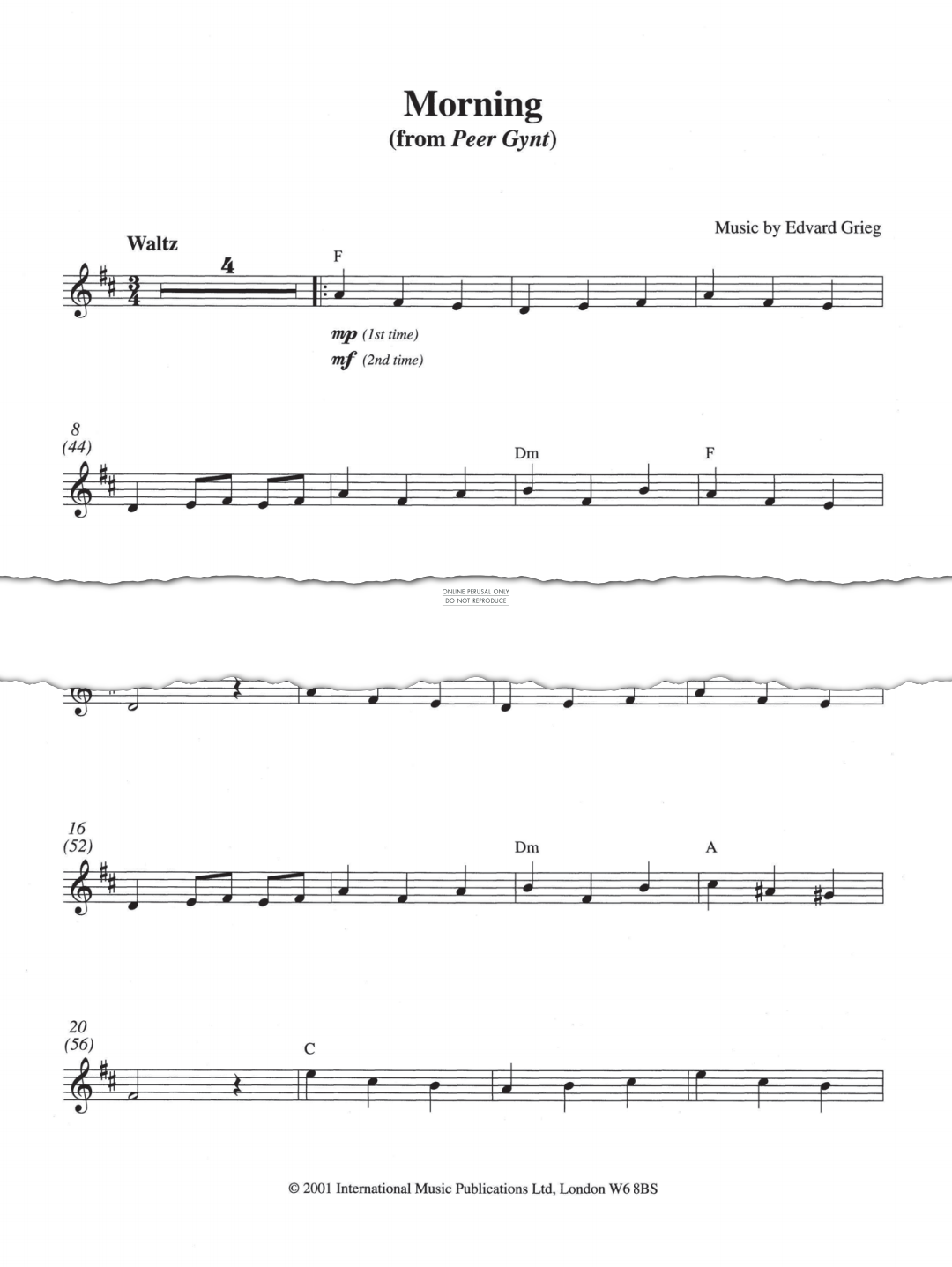 Product gallery: Page 1 of 1 Morning (from 'Peer Gynt'), Edvard Grieg