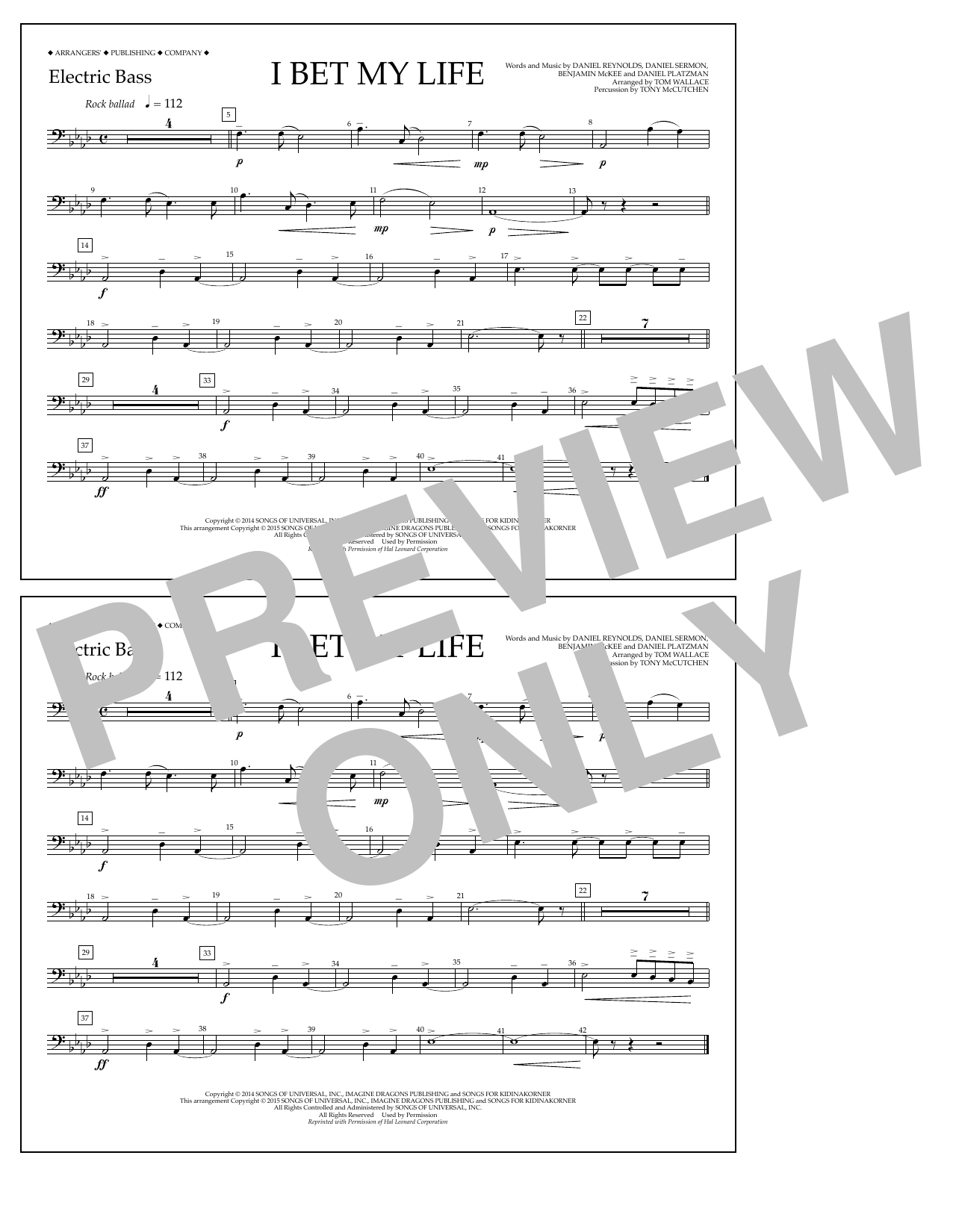 Produktgalerie: Seite 1 von 1 I Bet My Life - Electric Bass, Tom Wallace, Ensemble