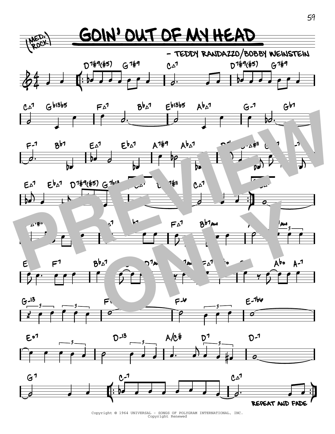 Product picture to: Goin' Out Of My Head (arr. David Hazeltine)