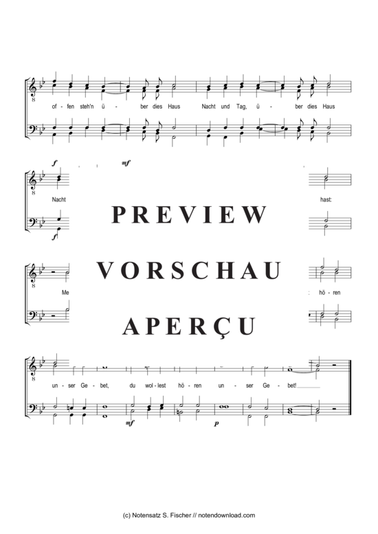 Product gallery: Page 3 of 3 Herr! Gott! wende dich zum Gebet  , , (male choir)