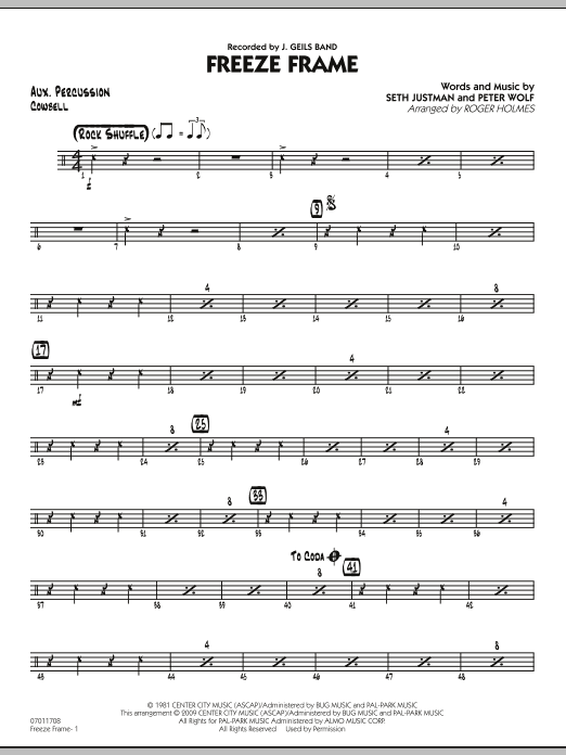 Produktgalerie: Seite 1 von 1 Freeze Frame - Aux Percussion, J. Geils Band