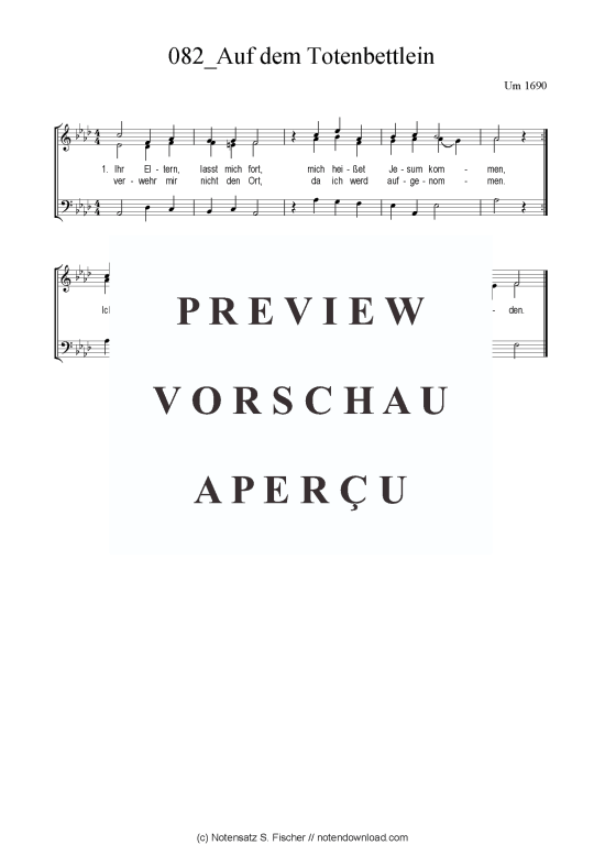 Produktbild zu: Auf dem Totenbettlein Um 1690