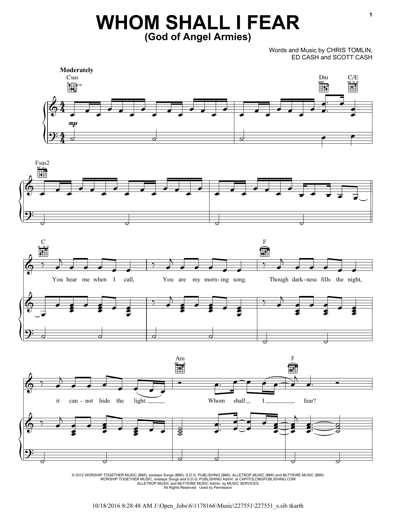 Produktbild zu: Whom Shall I Fear (God Of Angel Armies)