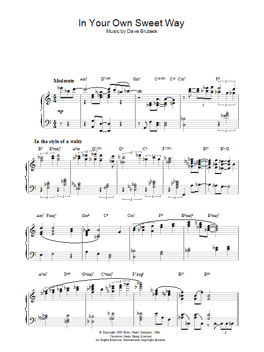 Product picture to:  In Your Own Sweet Way - Dave Brubeck
