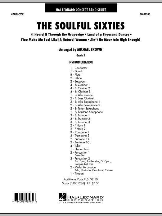 Produktbild zu: The Soulful Sixties - Full Score