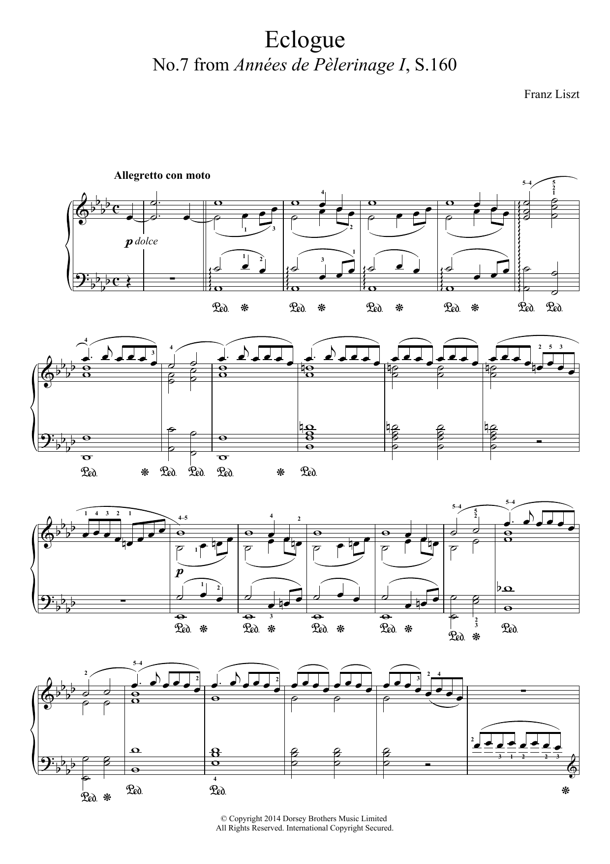 Produktbild zu: Annees De Pelerinage, No.7: Eclogue