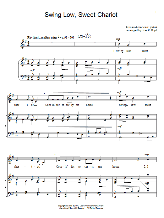 Produktbild zu: Swing Low, Sweet Chariot