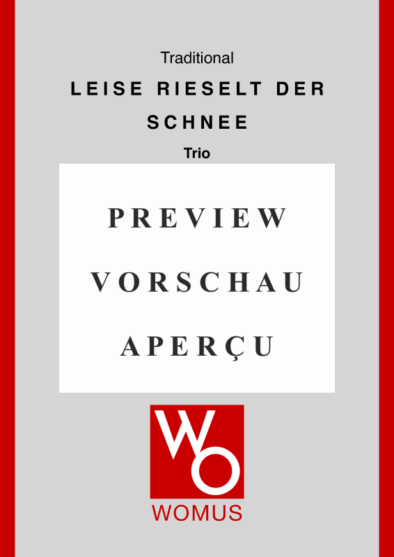 Produktgalerie: Seite 2 von 11 Leise rieselt der Schnee, , Männerchor/Ensemble TTB und Klavier - E-Bass und Drum Set optional