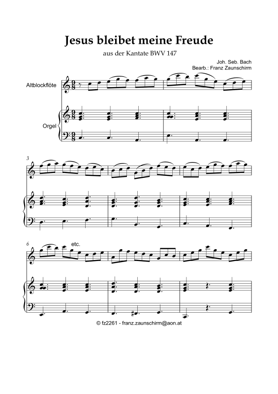 Produktbild zu: Jesus bleibet meine FreudeJoh. Seb. Bach