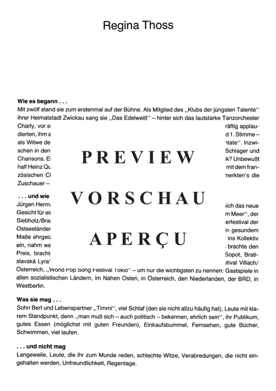 Product gallery: Page 15 of 21 Regina Thoss (Songbuch) , Thoss, Regina, (piano and vocals)