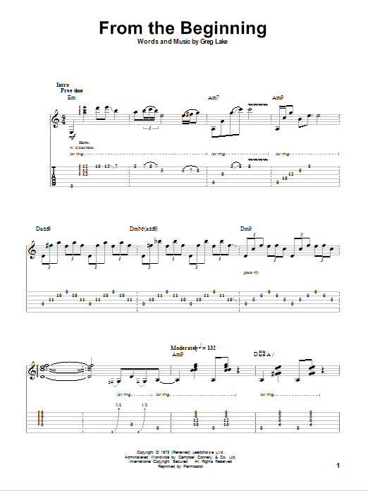 Produktgalerie: Seite 1 von 1 From The Beginning, Emerson, Lake & Palmer, Gitarre