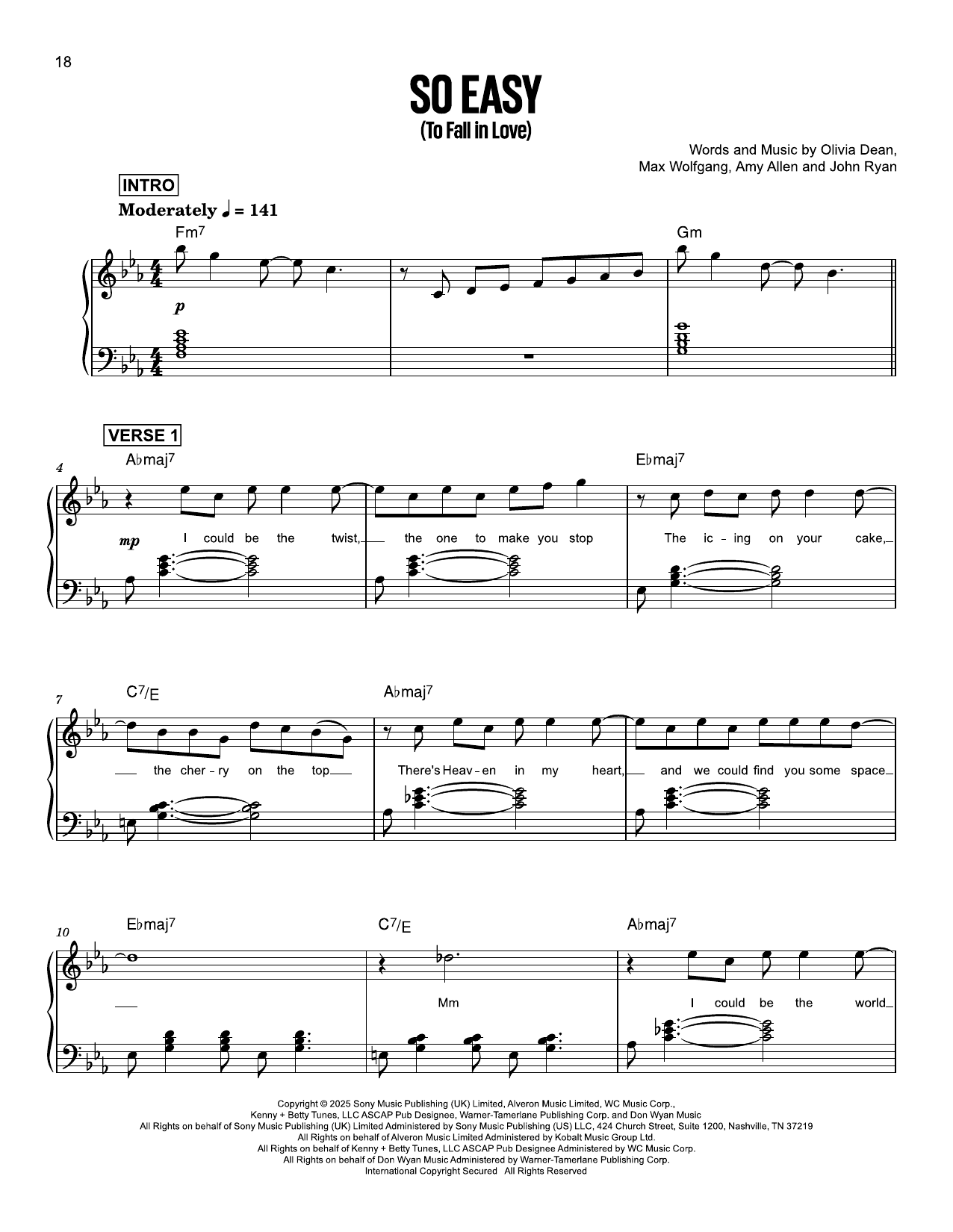 Produktgalerie: Seite 1 von 1 So Easy (To Fall In Love), Olivia Dean