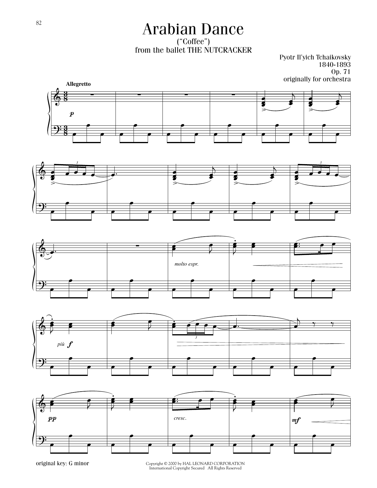 Produktbild zu: Arabian Dance ("Coffee"), Op. 71a