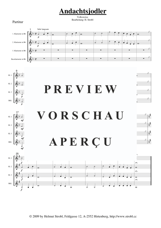 gallery: Andachtsjodler, , Klarinettenquartett