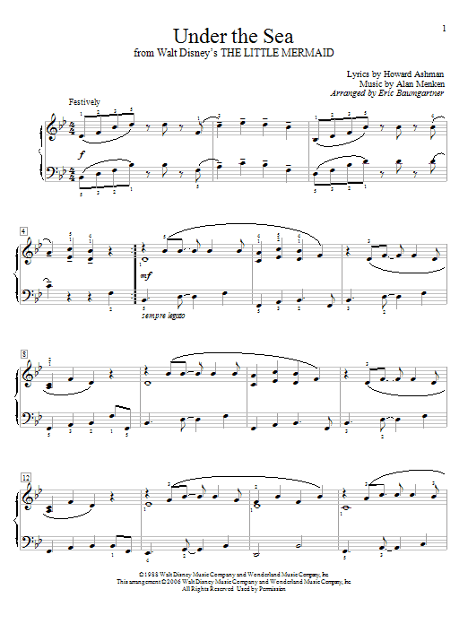 Produktbild zu: Under The Sea (from The Little Mermaid)
