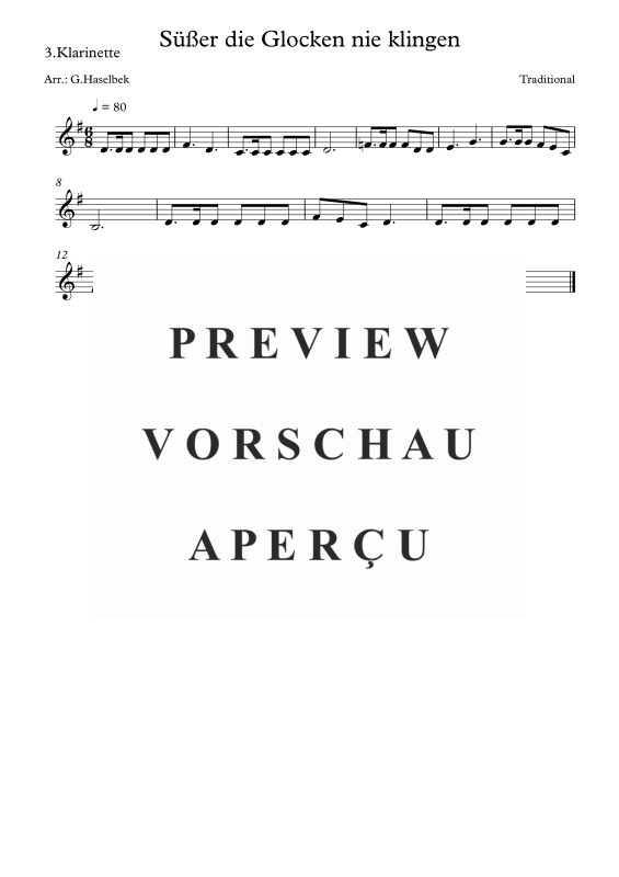 gallery: Süßer die Glocken nie klingen, , Clarinet Quartet