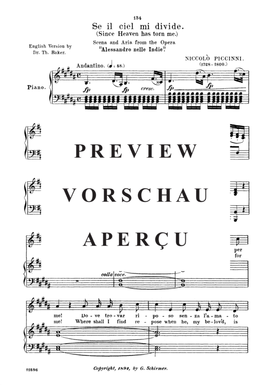 Product gallery: Page 2 of 13 Se il ciel mi divide, Parisotti, Alessandro, Medium Voice and Piano