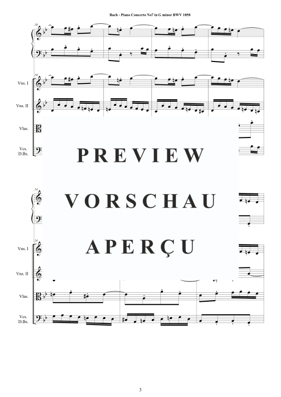 Produktgalerie: Seite 4 von 11 Klavierkonzert Nr. 7 g-Moll BWV 1058, , Klavier und Streichorchester