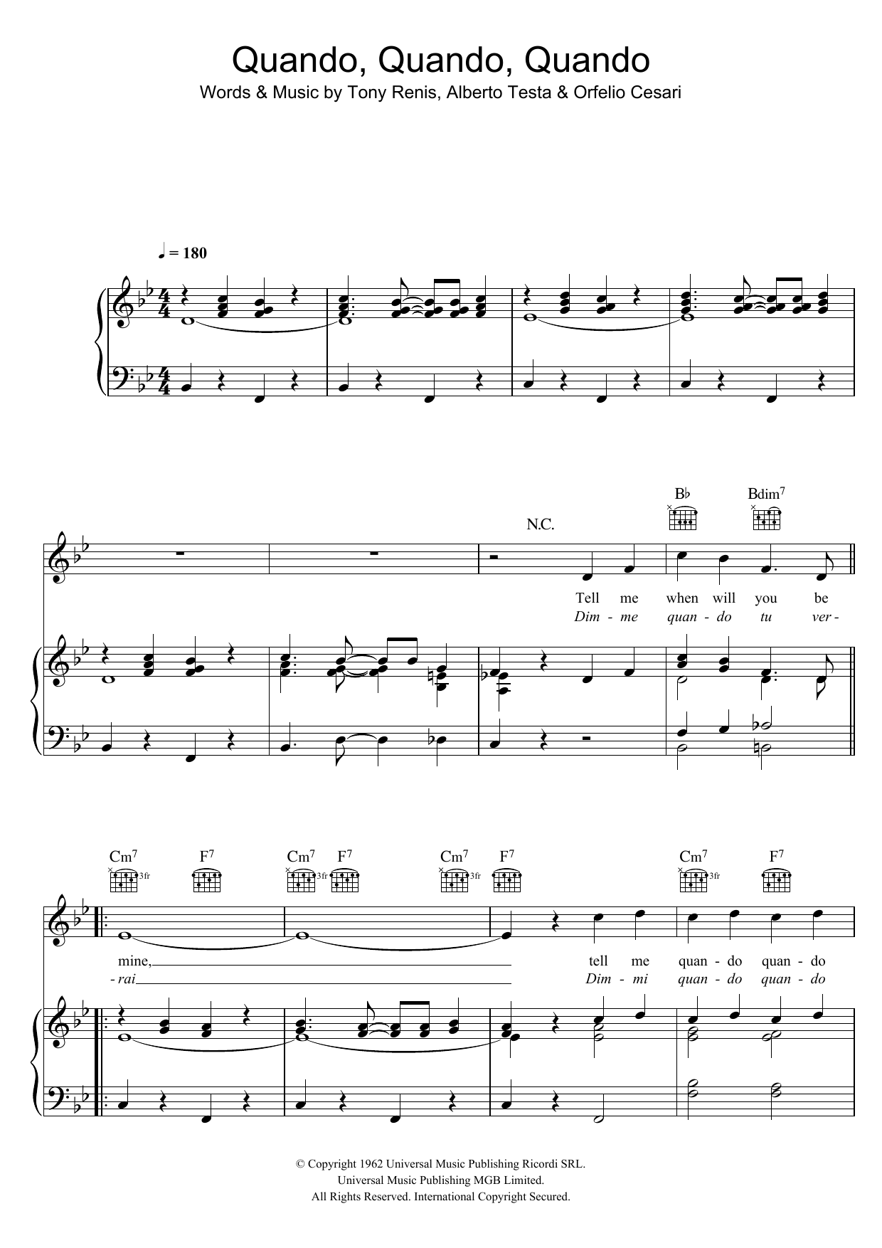 Produktgalerie: Seite 1 von 1 Quando, Quando, Quando, Engelbert Humperdinck, Gesang, Gitarre, Klavier