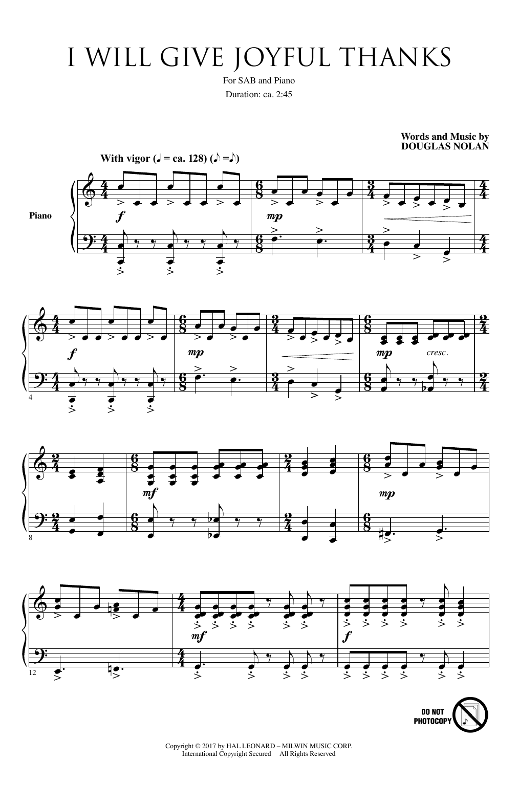 Produktbild zu: I Will Give Joyful Thanks