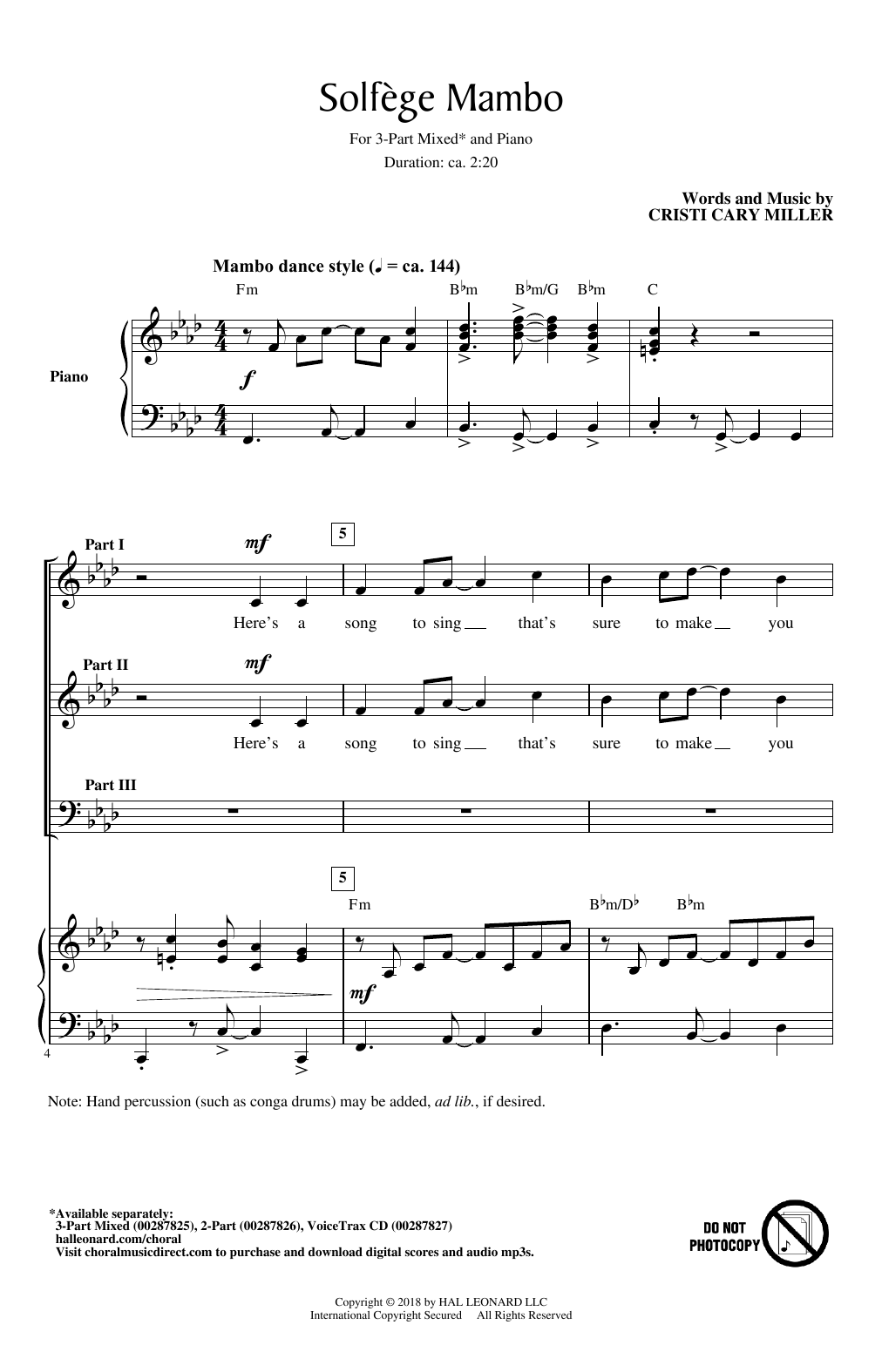 Product picture to: Solfege Mambo
