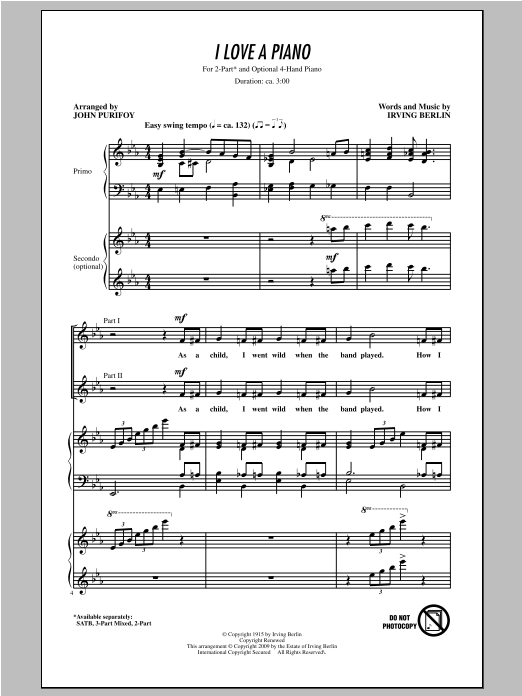 Product gallery: Page 1 of 1 I Love A Piano, John Purifoy
