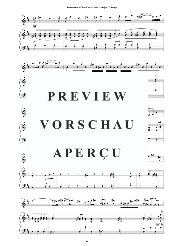 Produktgalerie: Seite 7 von 11 Oboen Konzert in D-Dur, , Oboe und Cembalo/Klavier
