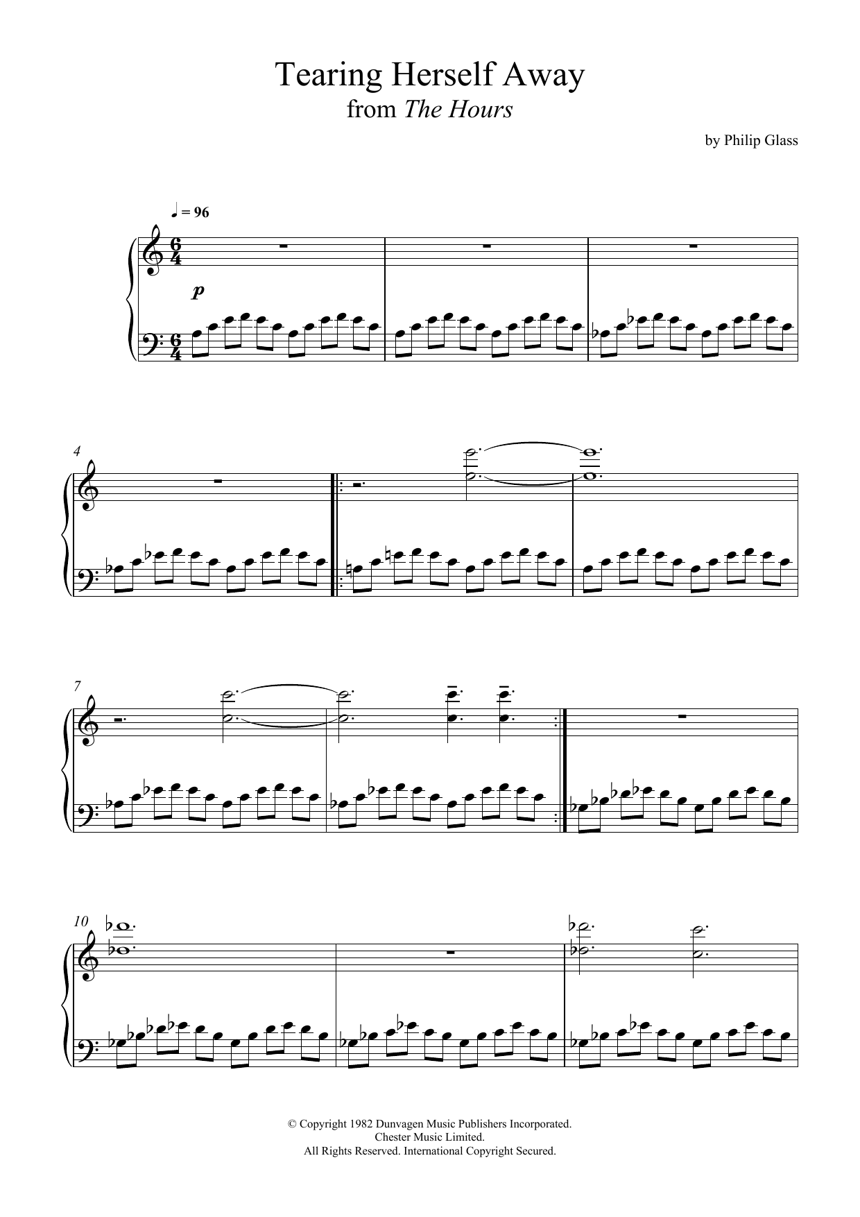 Produktbild zu: Tearing Herself Away (from 'The Hours')