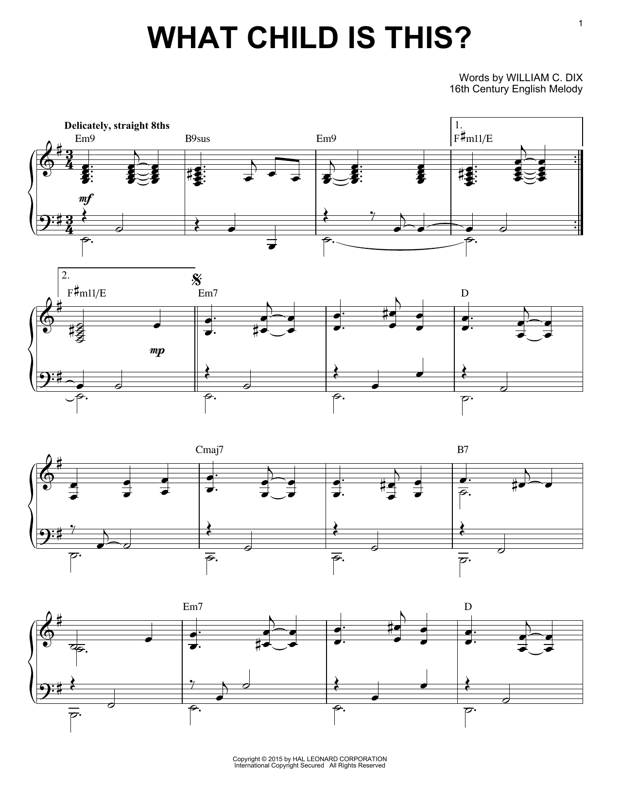 Produktbild zu: What Child Is This? [Jazz version] (arr. Brent Edstrom)