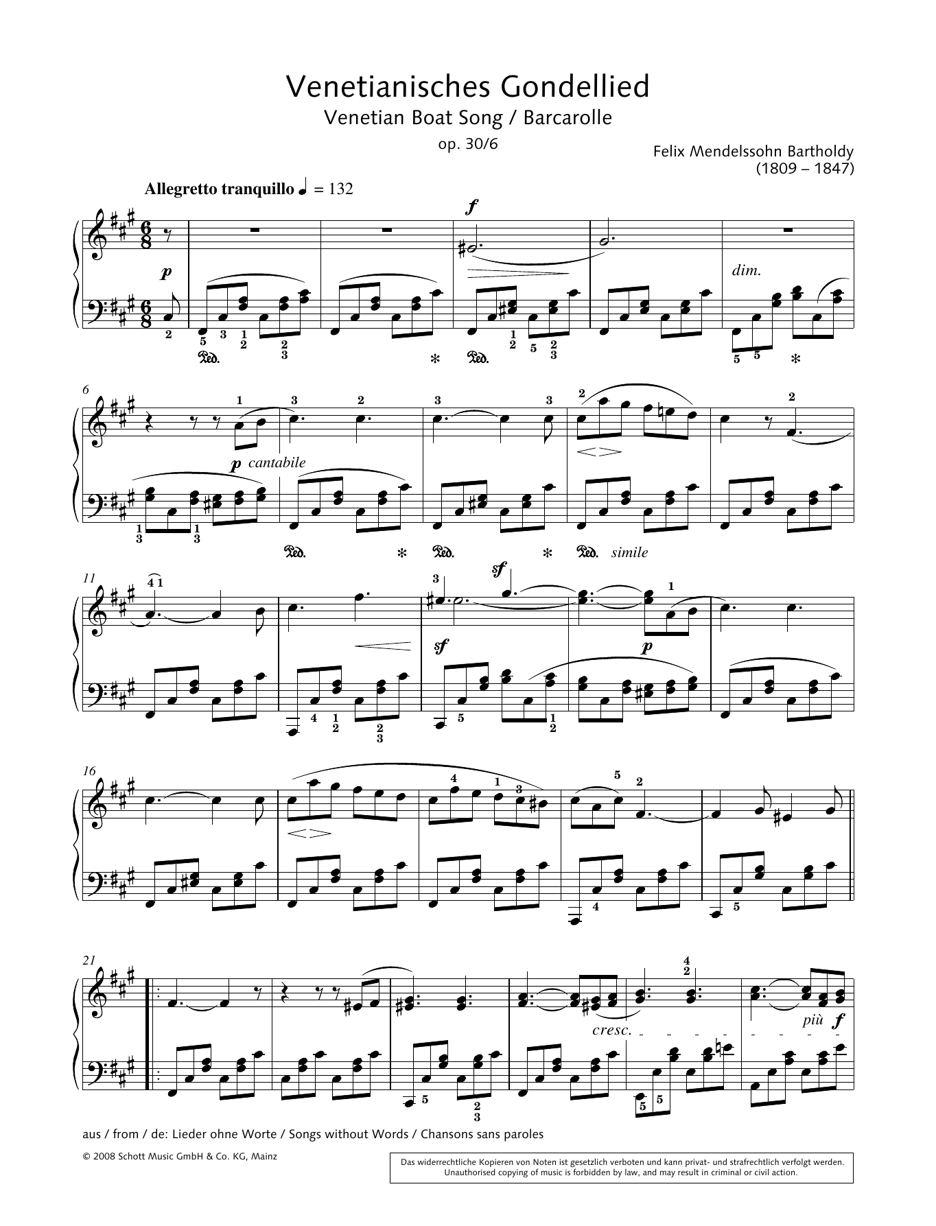 Product gallery: Page 1 of 1 Venetian Boat Song, Hans-Gunter Heumann