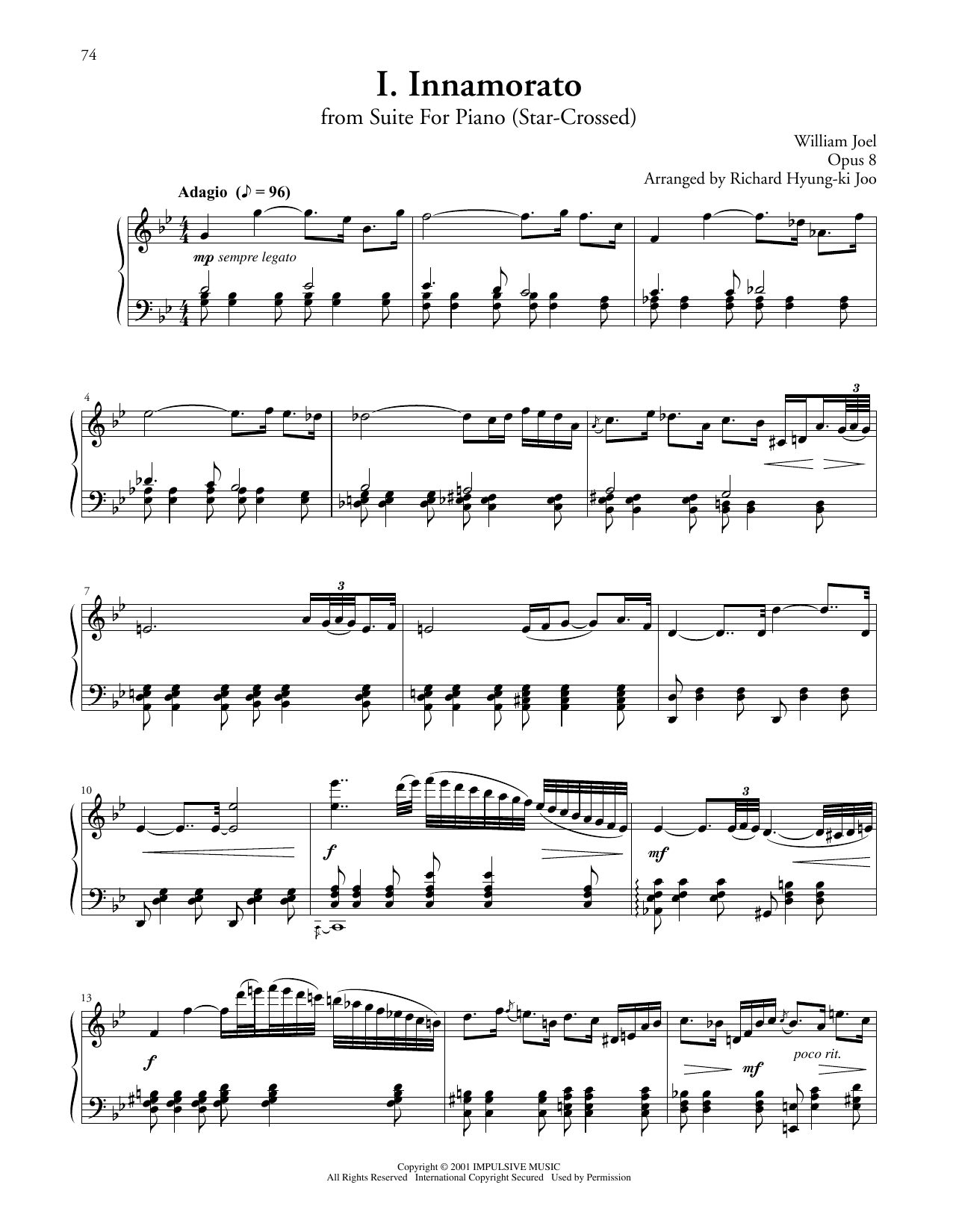 Produktbild zu: Innamorato From Suite For Piano