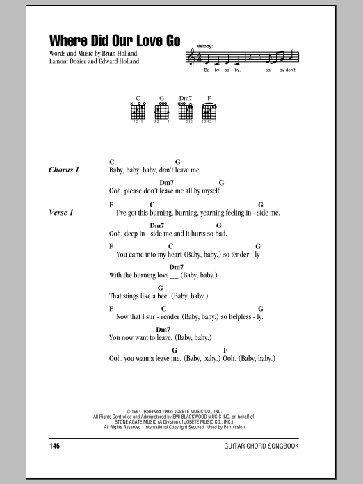 Produktgalerie: Seite 1 von 1 Where Did Our Love Go, The Supremes, Gitarre