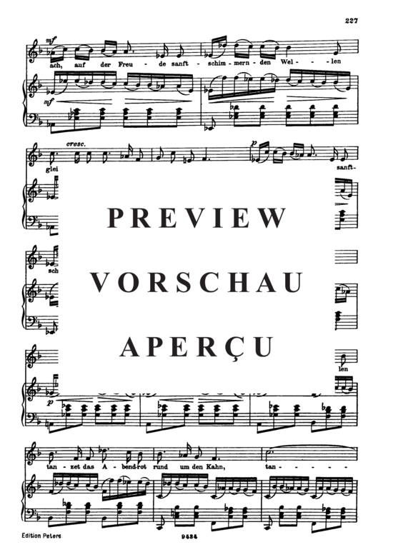 gallery: Auf dem Wasser zu singen D.774 , , (Gesang tief + Klavier)