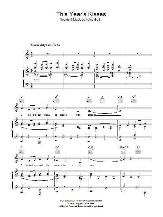Product gallery: Page 1 of 1 This Year's Kisses, Irving Berlin