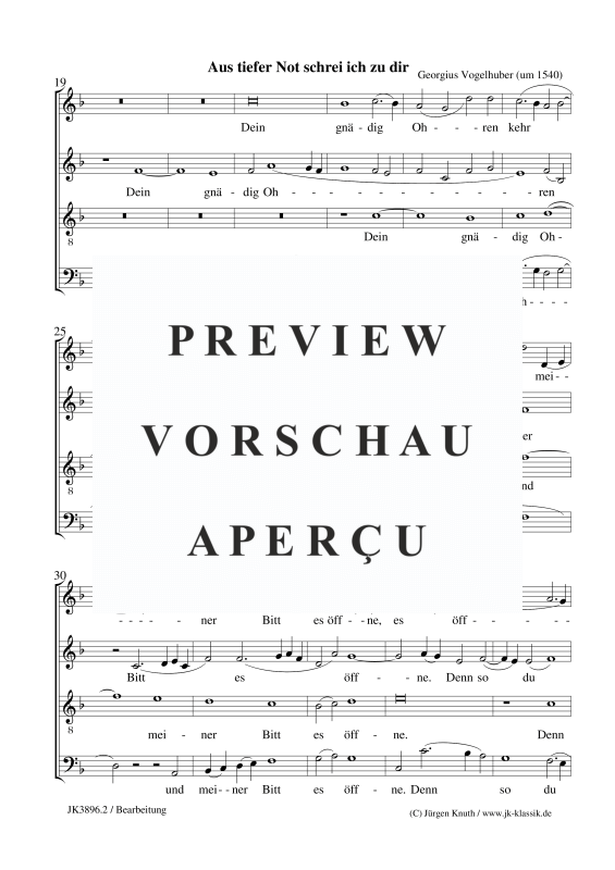 gallery: Aus tiefer Not schrei ich zu dir, , (Gemischter Chor)