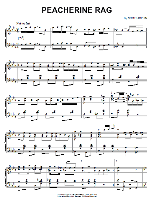 Product gallery: Page 1 of 1 Peacherine Rag, Scott Joplin
