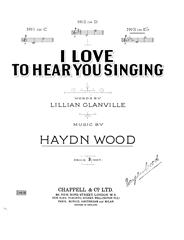 cover: I Love To Hear You Singing, Haydn Wood