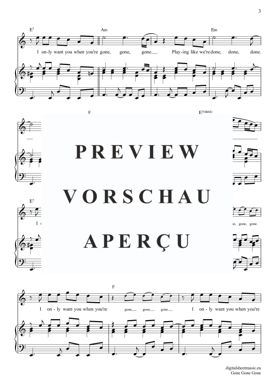 Produktgalerie: Seite 4 von 11 Gone Gone Gone, Guetta, David Swims, Teddy Tones And I, Klavier, Gesang & Akkorde