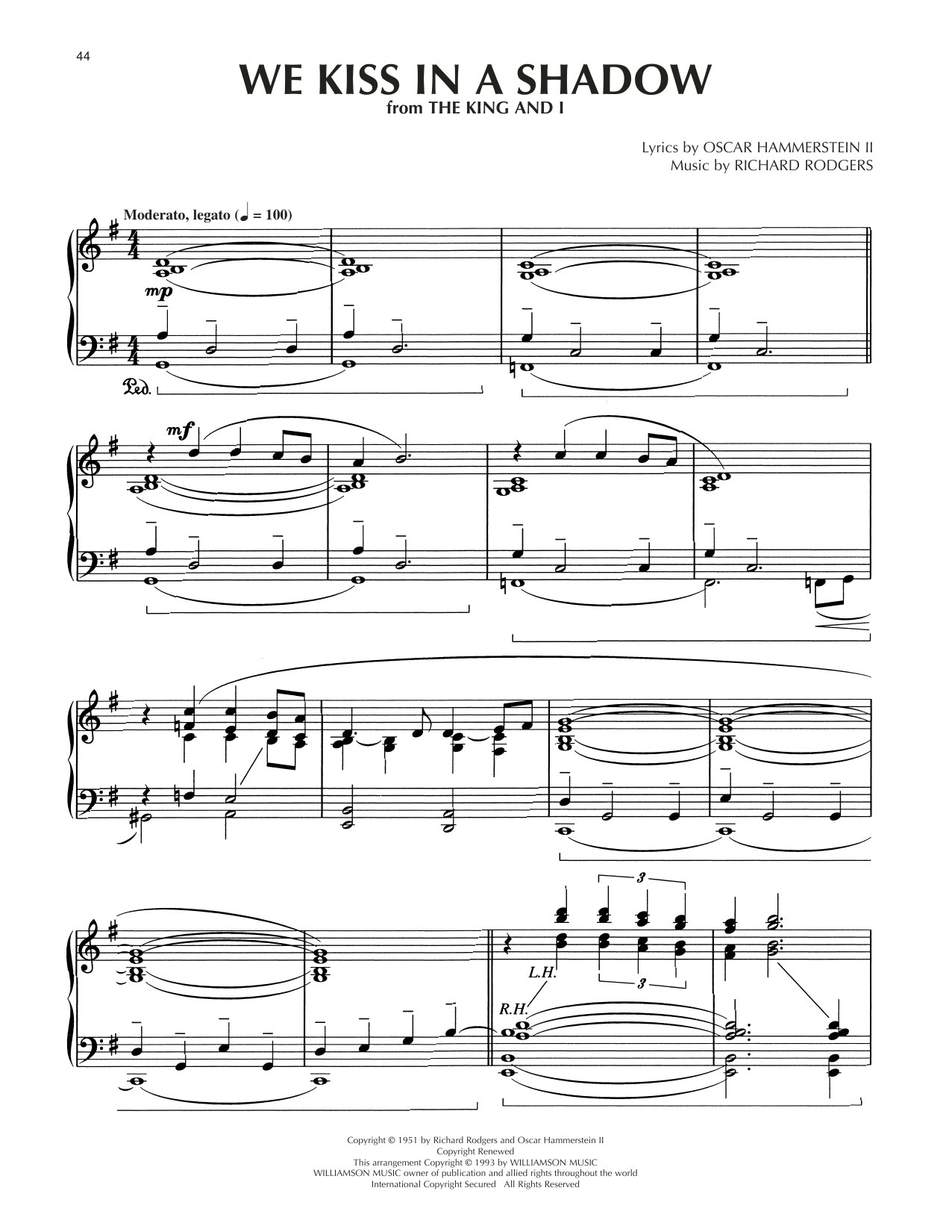 Produktbild zu: We Kiss In A Shadow (arr. Dick Hyman)
