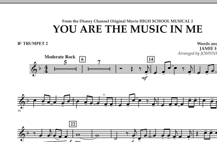 Product picture to: You Are The Music In Me (from High School Musical 2) - Bb Trumpet 2