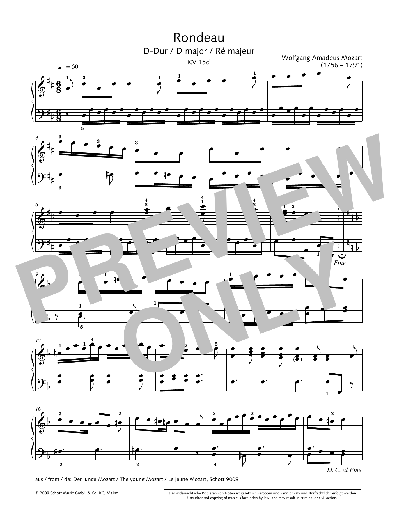 Product gallery: Page 1 of 1 Rondeau in D major, Hans-Gunter Heumann