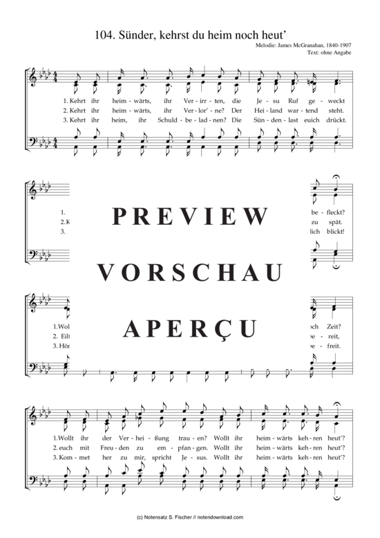 Product gallery: Page 2 of 3 Sünder, kehrst du heim noch heut?  , , (mixed choir)