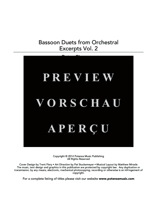 gallery: Bassoon Duets from Orchestral Excerpts, Vol. 2, , (Fagott Duo)