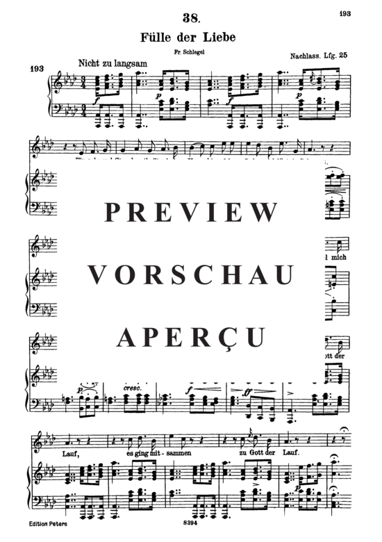 Product gallery: Page 2 of 6 Fülle der Liebe D.854, , High Voice and Piano