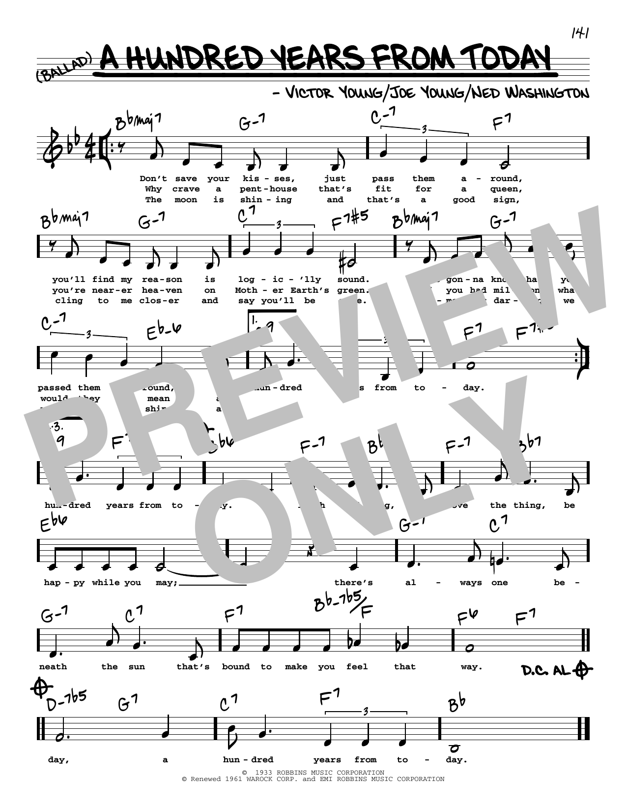 Produktbild zu: A Hundred Years From Today (Low Voice)