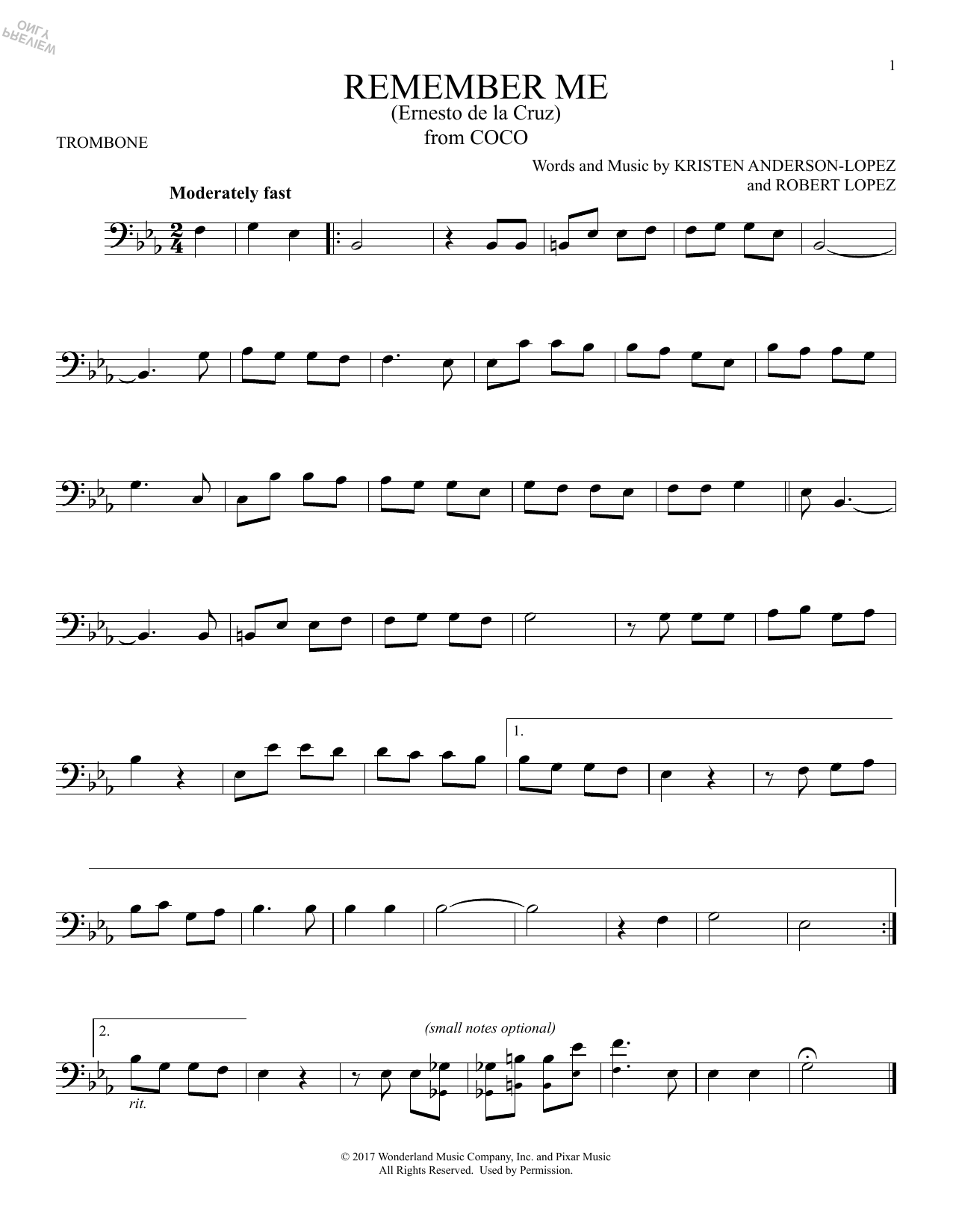 Product gallery: Page 1 of 1 Remember Me (Ernesto de la Cruz) (from Coco), Kristen Anderson-Lopez & Robert Lopez